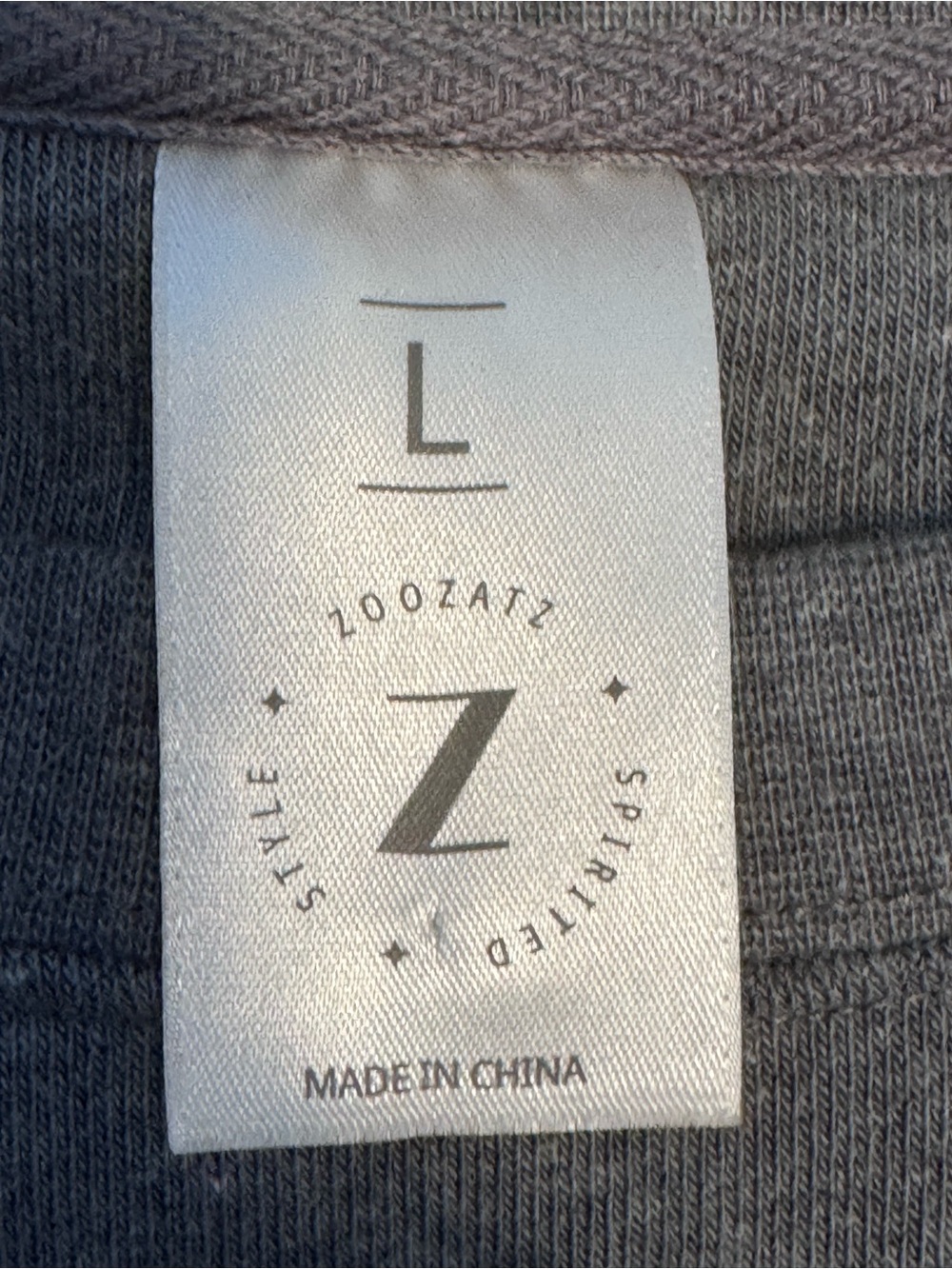 ZooZatz Tennessee Volunteers Gray Felt Logo Crewneck Sweatshirt Large NWOT - Picture 3 of 6